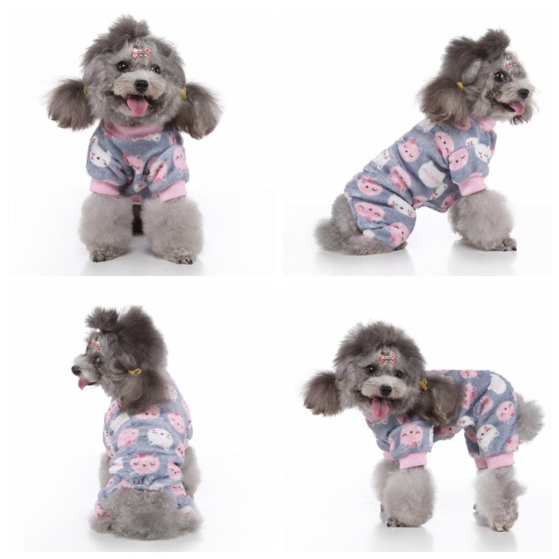 Kitty-Print Onesie PJs