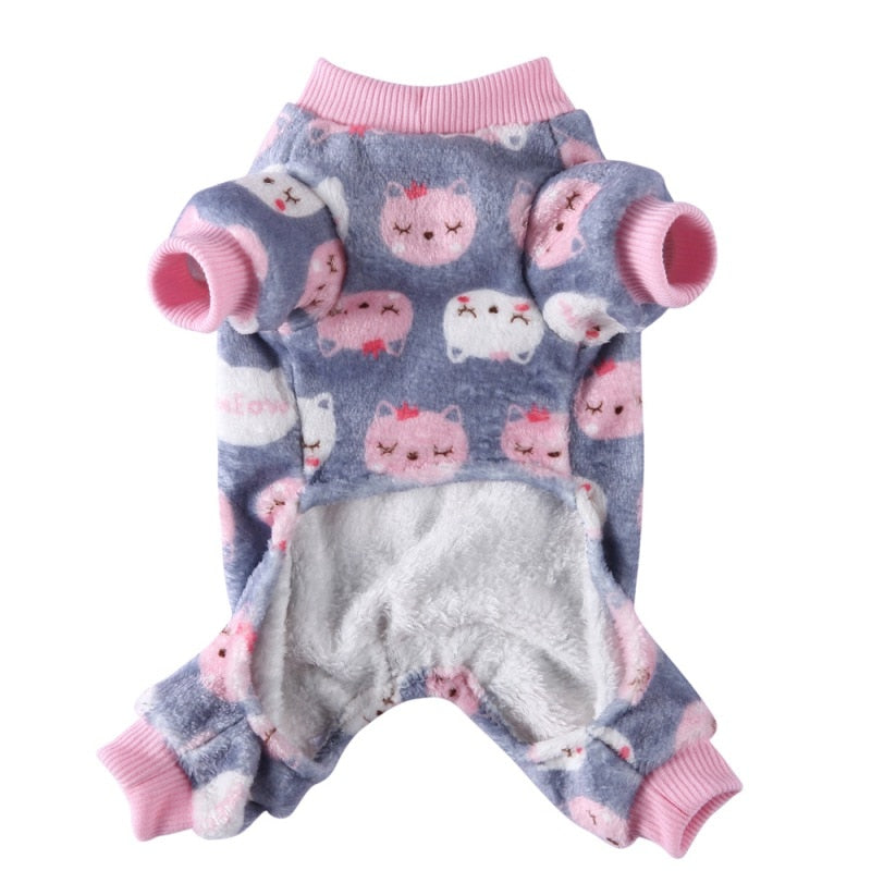 Kitty-Print Onesie PJs