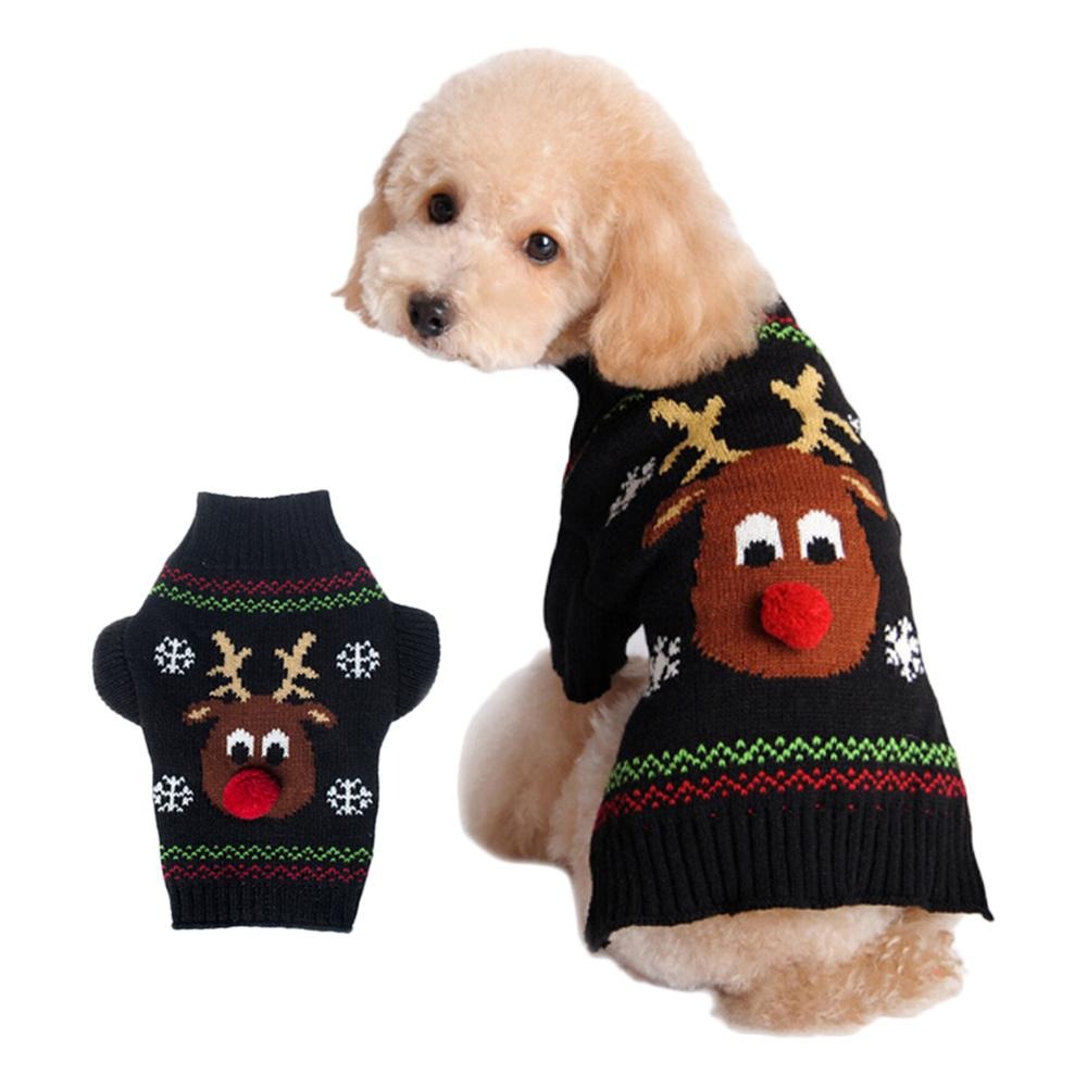 Rudolph Reindeer Christmas Dog Sweater